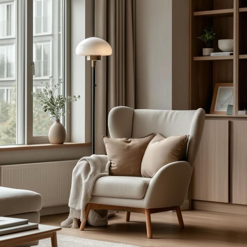 Luminária de chão LAMIA, 9362, max.250V, 50/60Hz, 1*E27, max.40W, IP20, diâmetro 30, 6 cm, preto/dourado