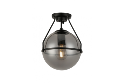 Luminária de teto DROP, 7165, AC220-240V, 50/60Hz, 1*E27, max.25W, diâmetro 21 cm, preto