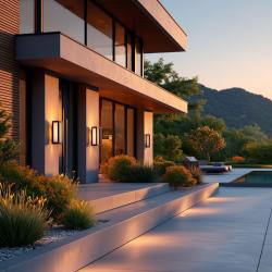 Luminária de fachada VASTI, E27, MAX. 12W, IP54, AC220-240V, 50/60Hz, preto