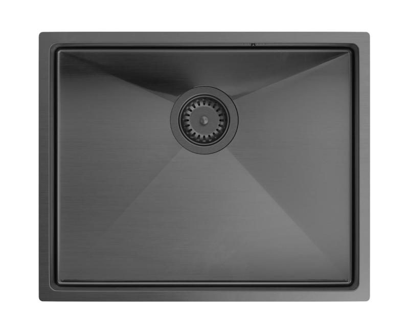 Aquadesign Zara Pia Gun Metal 54x44cm Embutida, de Montagem Rasa e de Sobrepor com Plugue Gun Metal - 1208969511