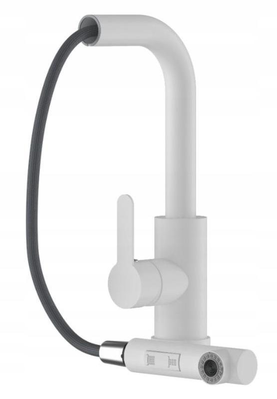 Graniteland Celeste Misturador de Cozinha Branco com Bica Retrátil e Ducha Manual de Dupla Função 1208969526