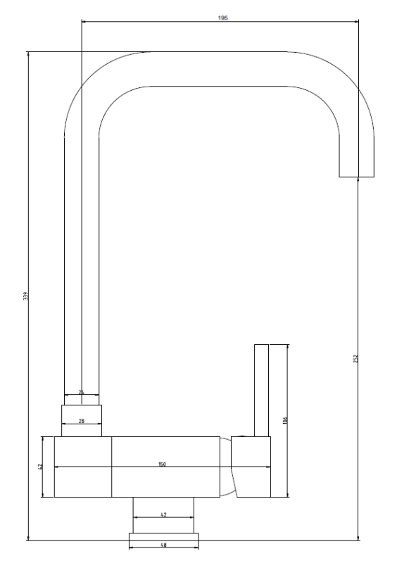Serenidade Graniteland Misturador de Cozinha Preto com Bica Dobrável 1208969533