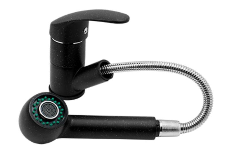 Graniteland Rhea Misturador de Cozinha Aparência de Pedra Azul com Bica Retrátil e Ducha de Mão de Dupla Função 1208969536