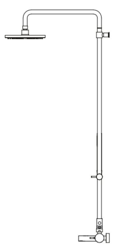 Waterevolution Flow misturador de chuveiro de três vias com chuveiro principal de 250mm de diâmetro e chuveiro de mão redondo preto T131NR25PR