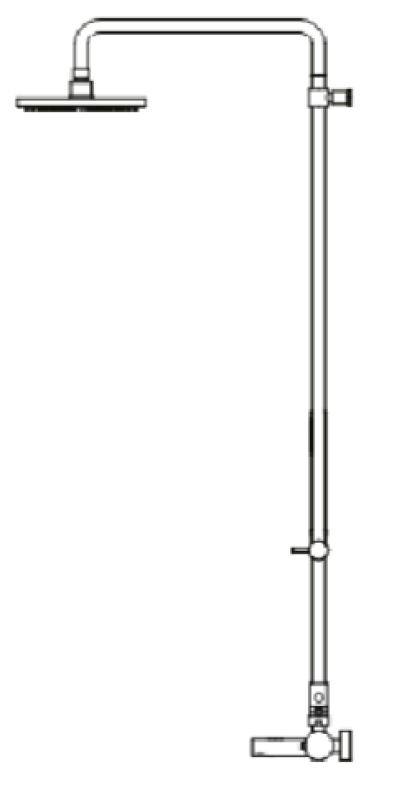 Waterevolution Flow misturador termostático de três vias para chuveiro com ducha de mão e de teto, cor dourado claro, 250mm T131TN25WGE