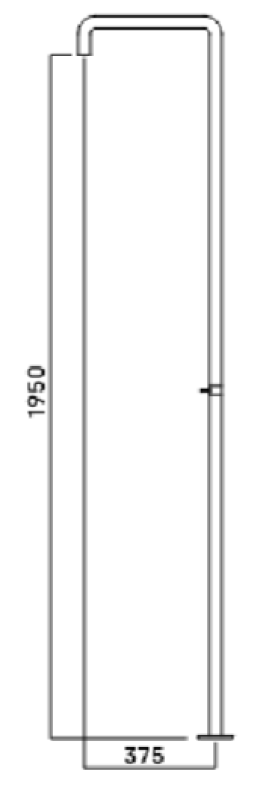 Waterevolution Flow coluna de duche com misturador gun metal T146GME