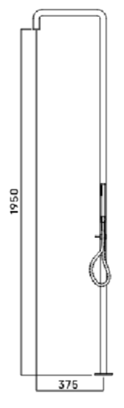 Waterevolution Flow coluna de duche com misturadora e chuveiro de mão Cobre T147CPE