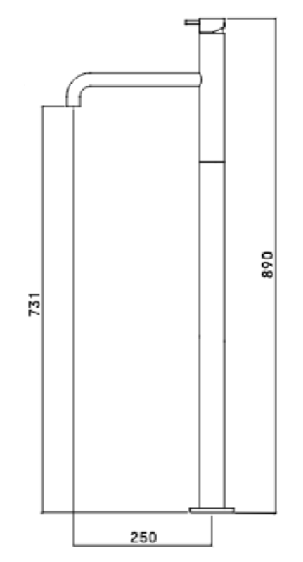 Waterevolution Flow torneira de banheira independente em aço inoxidável T134IE