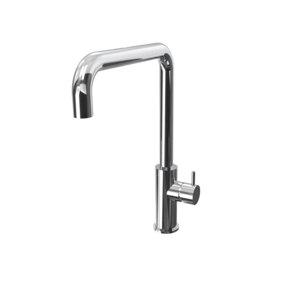 Waterevolution Flow torneira de cozinha com bica giratória angular cromada T158H01