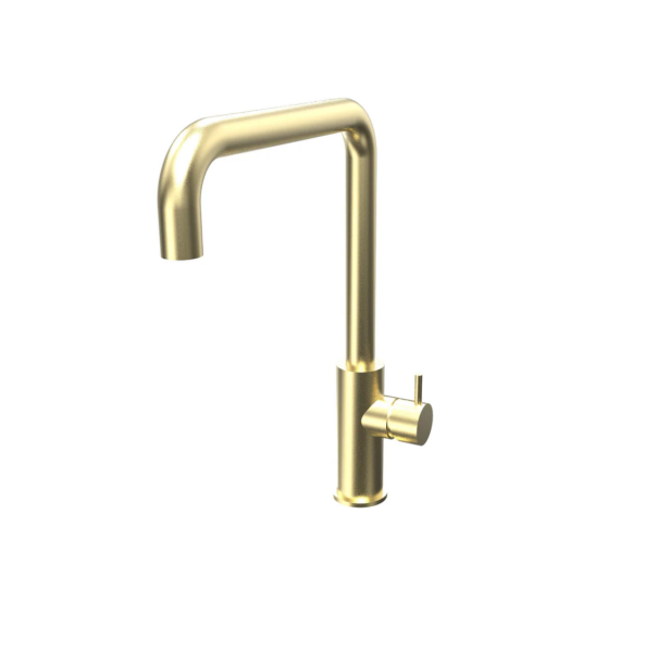 Waterevolution Flow torneira de cozinha com bico giratório angular light gold T158HWGE