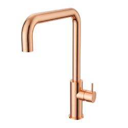 Waterevolution Flow torneira de cozinha com bica giratória angular cobre T158HCPE
