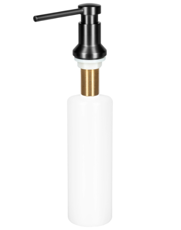 Ausmann Turt Dispensador de Sabão Embutido com Acabamento em Metal Escuro, Recarregável por Cima 1208969721