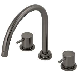 Waterevolution Flow misturador de cozinha de 3 furos com bica giratória e conexão para água filtrada metal gun T152UGME