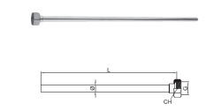 PB Tubo Conector Tubo para Torneira Cromado 1208969800