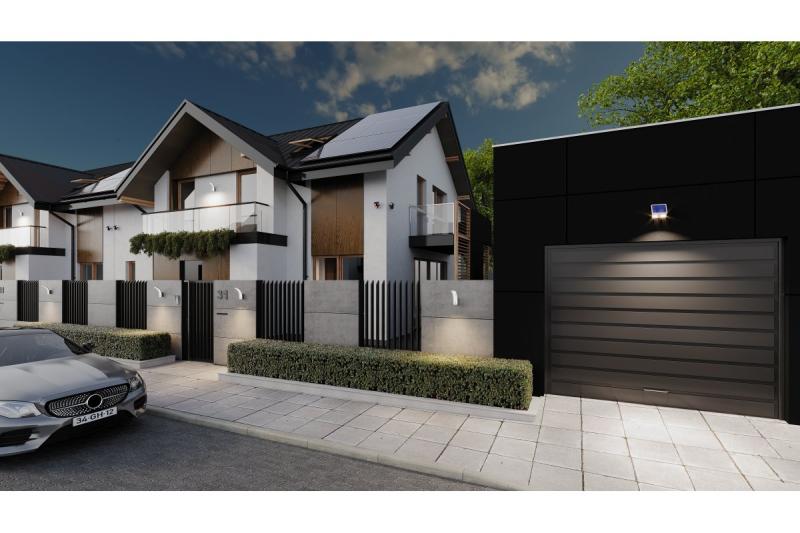 Luminária solar com detector de movimento e crepúsculo DAVOS, LED, 1000lm, 4000K, 2000mAh, IP54, branco