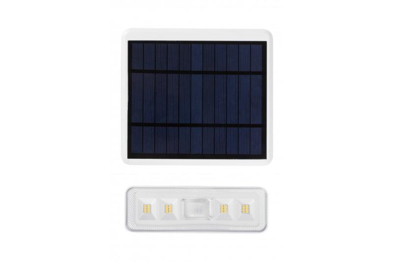 Luminária solar com detector de movimento e crepúsculo DAVOS, LED, 1000lm, 4000K, 2000mAh, IP54, branco