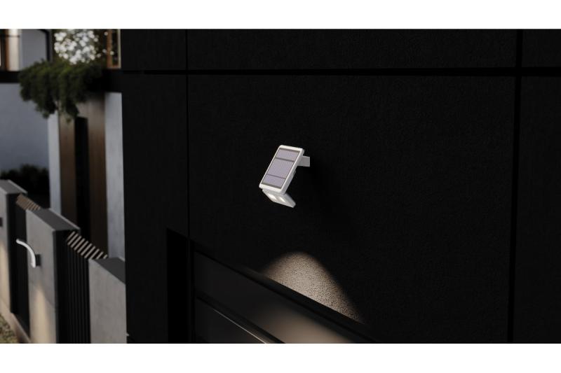 Luminária solar com detector de movimento e crepúsculo DAVOS, LED, 1000lm, 4000K, 2000mAh, IP54, branco