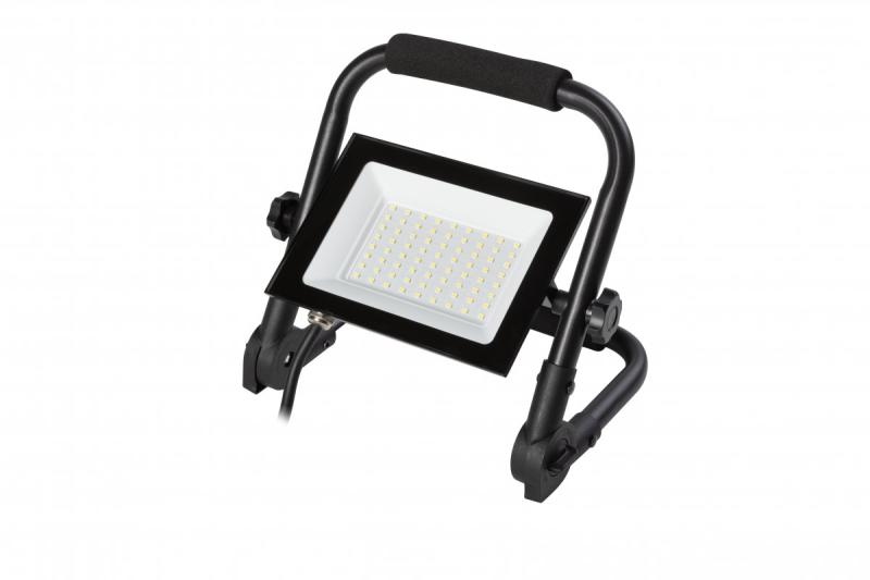 NELI Projetor Portátil, LED, 50W, 4500lm, 6400K, AC220-240V, IP65, cabo de 1,5m