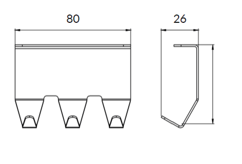 Epka Luxion Gancho Triplo para Trilhos de Cozinha Metal Preto 1208969963