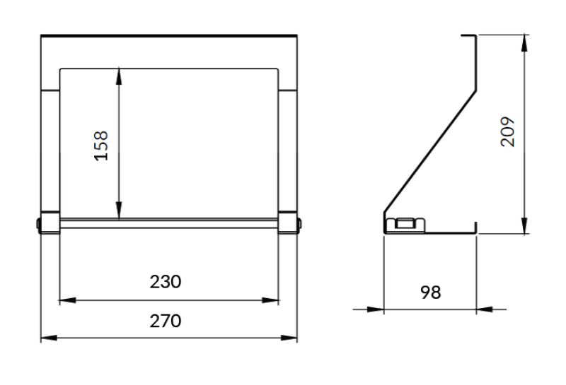 Epka Luxion Suporte para Rolo de Cozinha para Trilho de Cozinha Metal Preto 1208969968