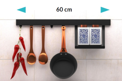 Epka Luxion Conjunto de Trilhos de Cozinha 60 cm com Acessórios Metálicos com Fixação Invisível Preto 1208969981