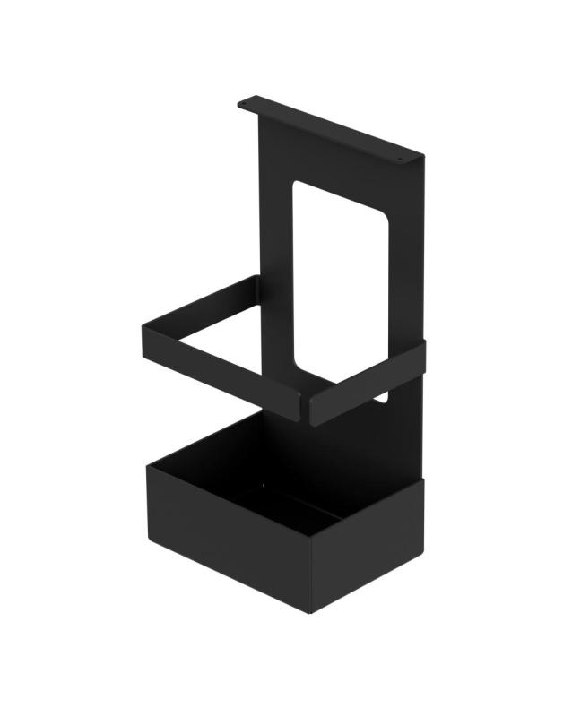 Epka Luxion Conjunto de Trilhos de Cozinha 80 cm com Acessórios Metálicos com Fixação Oculta Preto 1208969996