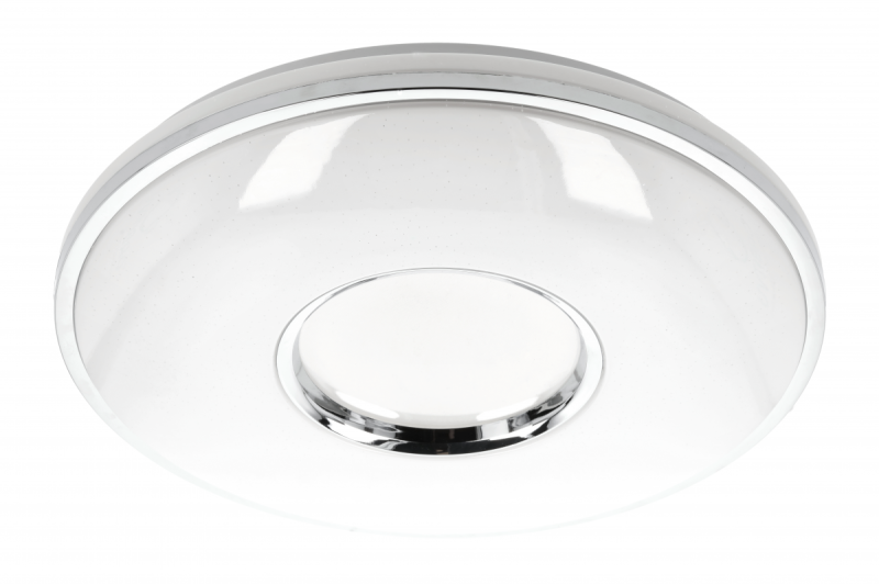 Lâmpada de teto SORI LED, Ø490mm, CCT, 48W, 3840lm, AC180-250V, 50/60 Hz, PF>0,9, IP54, controle remoto, branco, 3 anos de garantia.