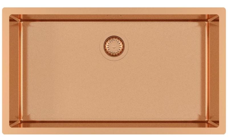 Ausmann Mosel pia grande de cobre em aço inoxidável - cobre PVD 74x40 universal 1208970018