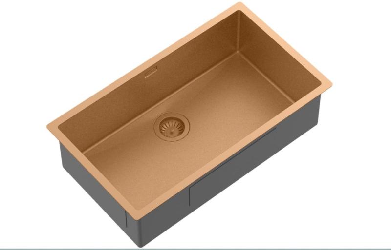 Ausmann Mosel pia grande de cobre em aço inoxidável - cobre PVD 74x40 universal 1208970018