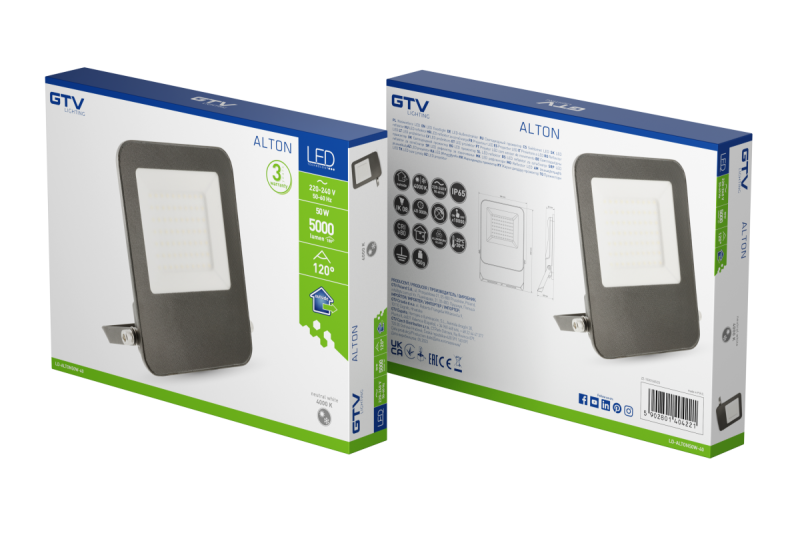 Holofote ALTON, LED, 50W, 5000lm, 4000K, AC220-240V, IP65