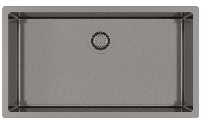 Ausmann Mosel gun metal pia grande de aço inoxidável - PVD gun metal 74x40 universal 1208970024