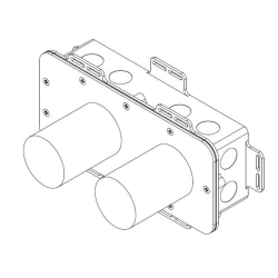 Waterevolution Parte embutida ISOBOX misturadora para lavatório 2 furos T0.16.BI