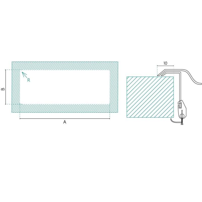 Banka Centurio 100-34 Pia de aço inoxidável para montagem em bancada 100 x 50 cm com escorredor 1208970033