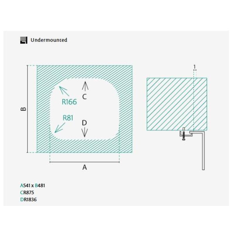Banka Denver Pia de Aço Inoxidável 54 x 48 cm Embutida 1208970048