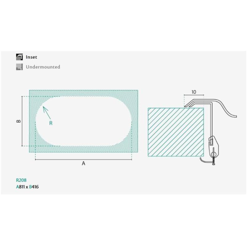 Banka Andalucia Aço Inoxidável Pia Dupla 835 x 440 cm Sobrepor e Embutir 1208970050
