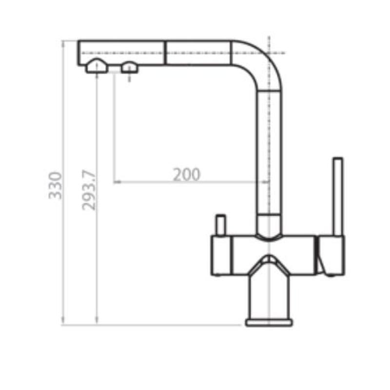 Ausmann Ellington Torneira de Cozinha 3 em 1 com Bica Retrátil e Água Filtrada – Aço Inoxidável - 1208970082