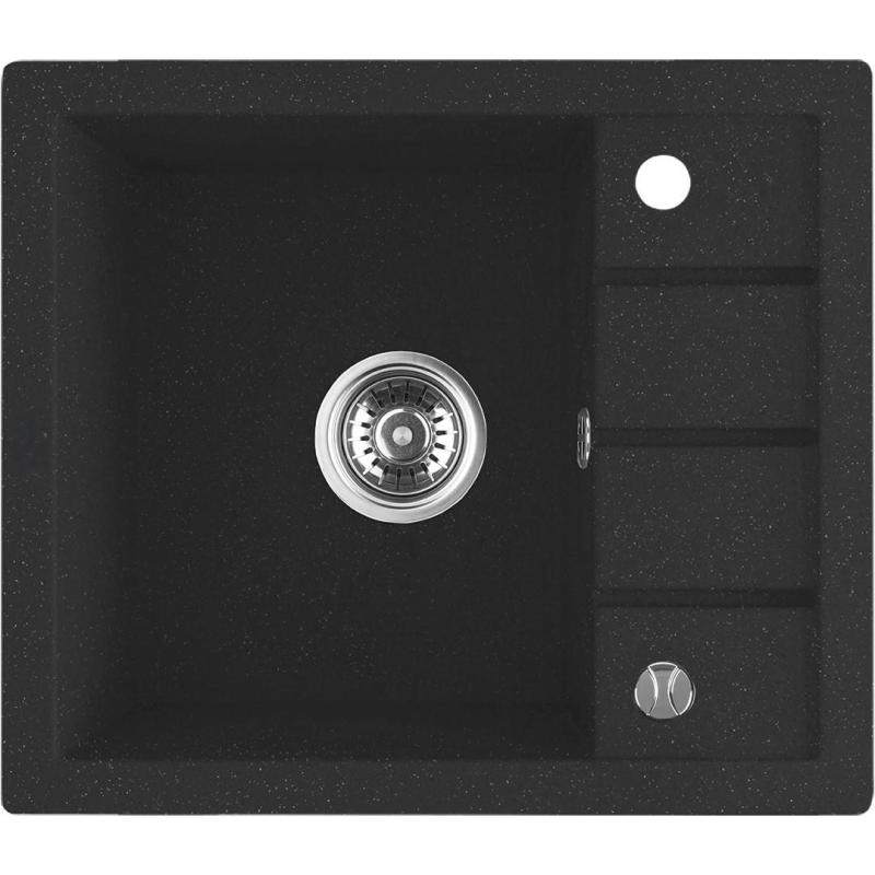 Aquadesign Somerset Pia de Granito de Sobrepor Antracite com Pequena Área de Escorrimento 570 x 495 mm 1208970084
