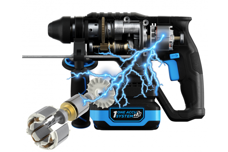 HÖGERT furadeira de impacto a bateria, sem escovas, 18V, com função de cinzel.