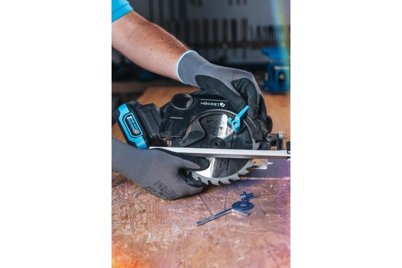 HÖGERT serra circular a bateria, 18V, sem bateria, conexão para aspirador de pó