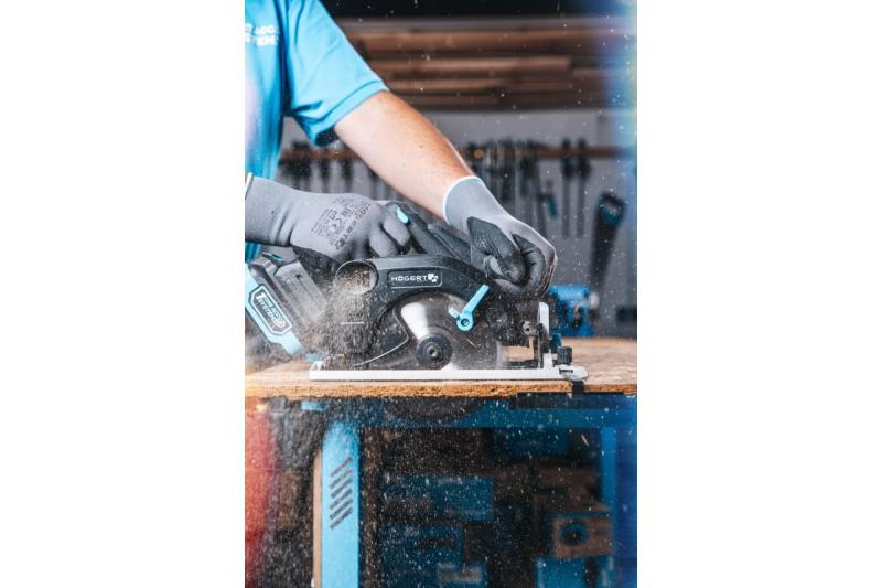 HÖGERT serra circular a bateria, 18V, sem bateria, conexão para aspirador de pó