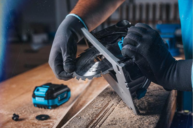 HÖGERT serra circular a bateria, 18V, sem bateria, conexão para aspirador de pó