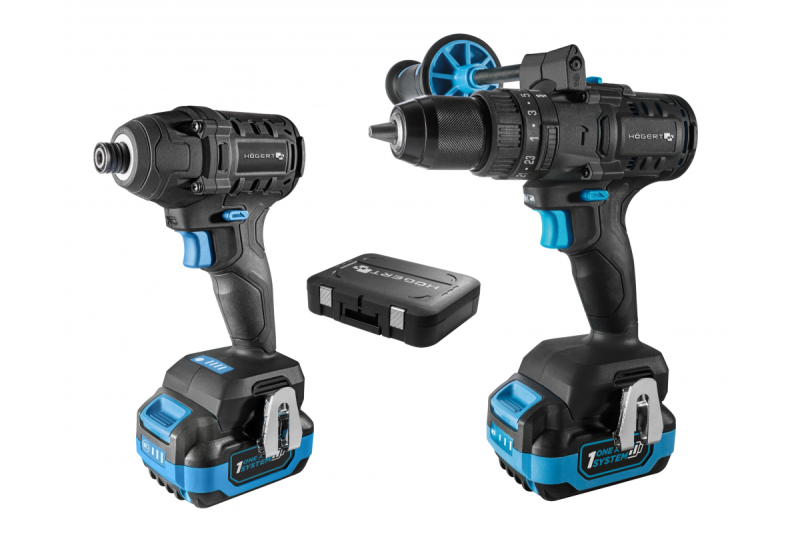 Conjunto de chaves de impacto HÖGERT 200 Nm 18V com motor sem escovas