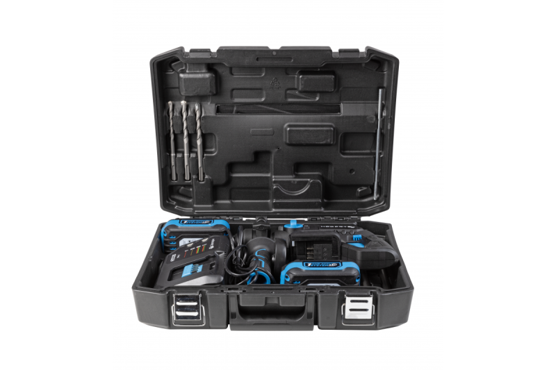 HÖGERT conjunto de furadeira a bateria, 18V, OneAccuSystem, com bateria, carregador em estojo.