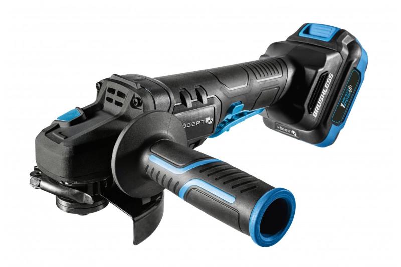 HÖGERT Rebarbadora sem fio com interruptor de pala, 125MM, 18V - Conjunto (bateria, carregador, acessórios)