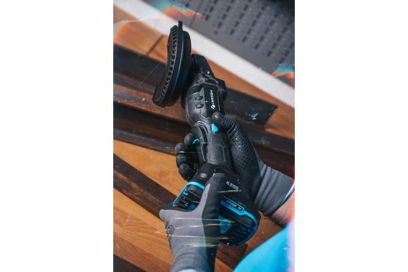 HÖGERT Rebarbadora sem fio com interruptor de pala, 125MM, 18V - Conjunto (bateria, carregador, acessórios)