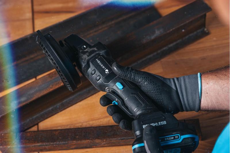 HÖGERT Rebarbadora sem fio com interruptor de pala, 125MM, 18V - Conjunto (bateria, carregador, acessórios)