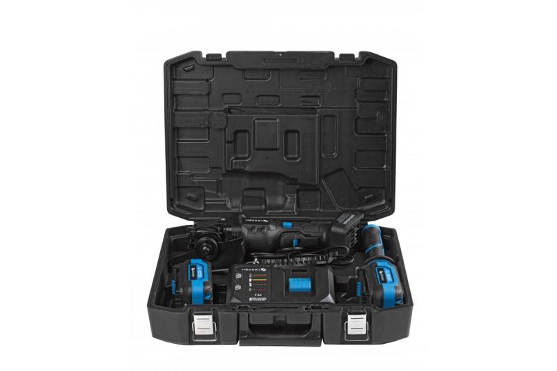 HÖGERT Rebarbadora sem fio com interruptor de pala, 125MM, 18V - Conjunto (bateria, carregador, acessórios)