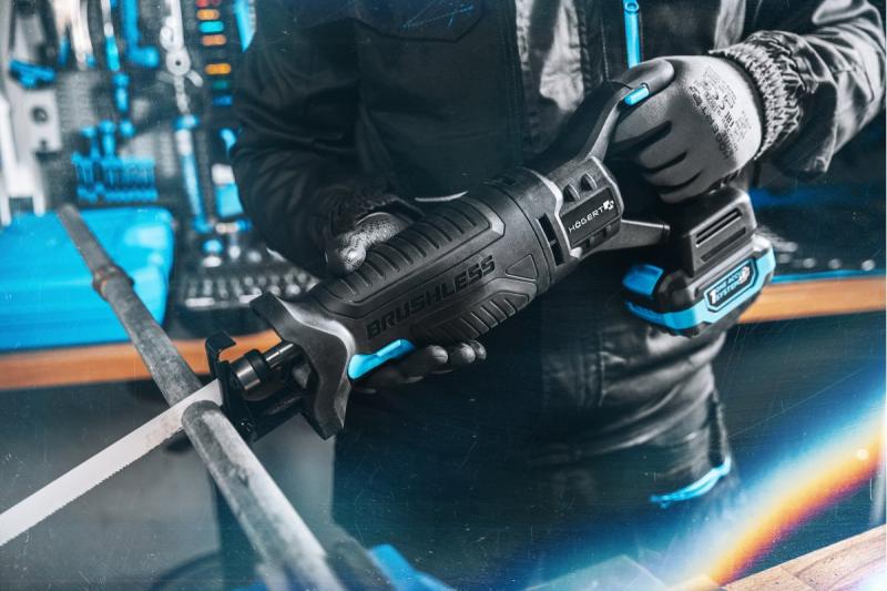 HÖGERT conjunto de serra recíproca a bateria, 18V, sem escovas, bateria, carregador, acessórios