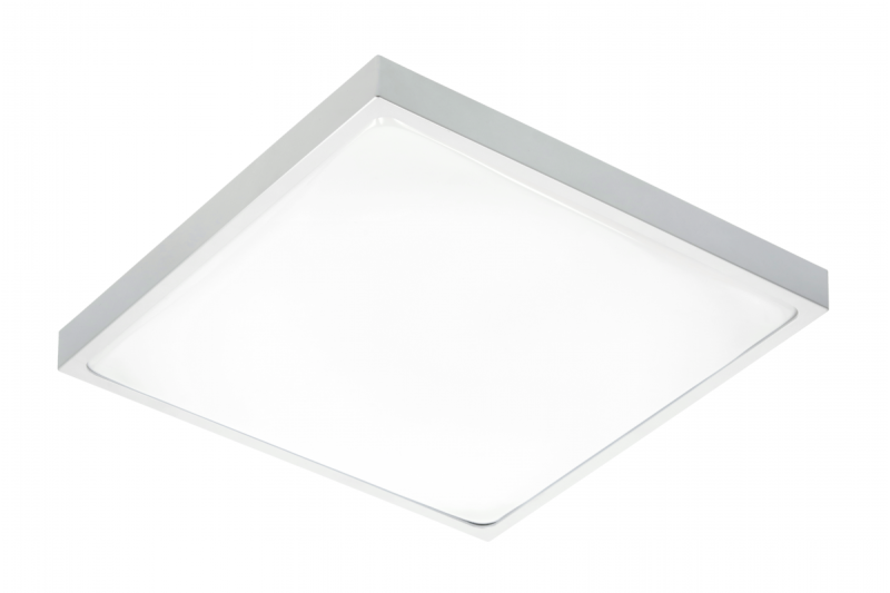 ALTAR LED Lâmpada de teto, 295x295mm, 4000K, 24W, 1680lm, AC180-250V, 50/60 Hz, PF>0.5, IP54, cinza, 3 anos de garantia