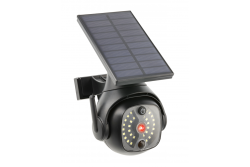 Luz solar de inundação com sensor de movimento e crepúsculo GUARDOS, LED, 300lm, 6400K, 1200mAh, IP65, câmera simulada